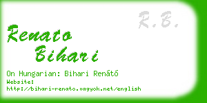 renato bihari business card