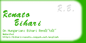 renato bihari business card